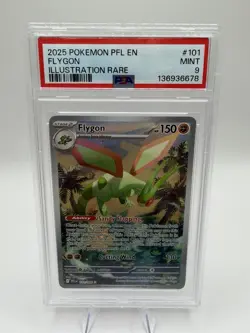 Pokemon TCG Flygon 101/094 Me02 Phantasmal Flames Holo PSA 9 Illustration Rare - Image 1