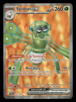 Spidops ex 223/198 Ultra Rare Scarlet & Violet Pokemon Holo Near Mint - Image 1