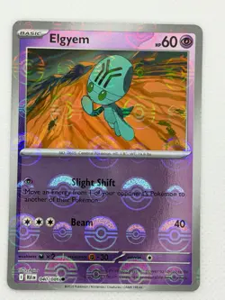 Elgyem (Poke Ball Pattern) 040/086 Holo Common Black Bolt Pokemon Near Mint - Image 1