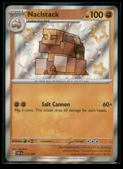 Naclstack 177/091 Shiny Rare Paldean Fates Pokemon Holo Near Mint - Image 1