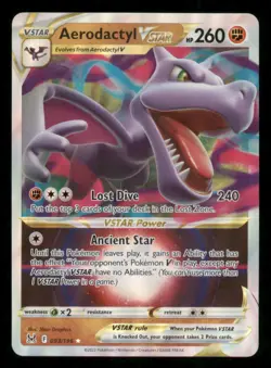 Aerodactyl VSTAR 093/196 Holo VSTAR Rare Lost Origin Pokemon Near Mint - Image 1