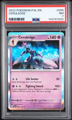 2023 POKEMON PAL EN-PALDEA EVOLVED #098 CERULEDGE PSA 7 - Image 1