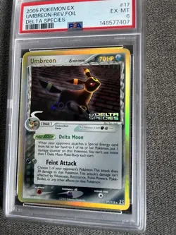 Pokemon TCG Umbreon EX Delta Species Reverse Holo Stamped 17/113 PSA 6 EX-MT - Image 4