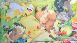 Pokemon Center Online Playmat 4 Set Carmine & Kieran Sleepy Pikachu Eevee Sonia - Image 3