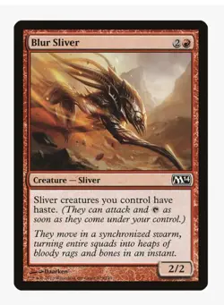 Blur Sliver MTG M14 NM | EDH Pauper Sliver Tribal Lord Haste Enabler Aggro - Image 1