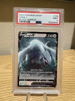 2022 POKEMON SWORD & SHIELD SILVER TEMPEST #138 LUGIA V PSA 9 - Image 1