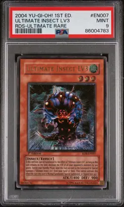 Ultimate Insect Lv3 RDS-EN007 1st Edition-Ultimate Rare Yugioh PSA 9 *783 - Image 1