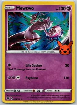 Mewtwo 056/172 Holo Promo Trick or Trade BOOster Pokemon Near Mint - Image 1