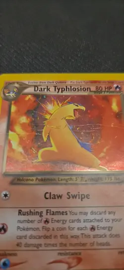 Pokemon Dark Typhlosion 10/105 Neo Destiny Holo Rare Damaged HP Vintage WOTC - Image 2