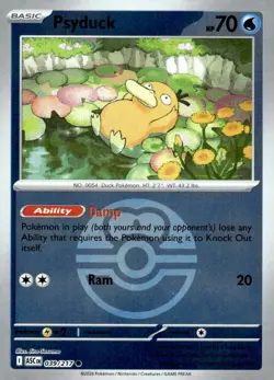 Psyduck (Love Ball) 039/217 Holo Common Ascended Heroes Near Mint - Image 1