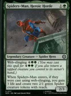 MTG Magic the Gathering Spider-Man Uncommon 117 Spiders-Man Heroic Horde - Image 1