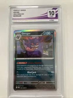 Pokemon Gengar 059/088-Graded 10-Perfect Order English - Image 1