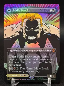🌈 Eddie Brock / Venom - Borderless FOIL - Marvel's Spider-Man (0233) MTG - NM/M - Image 1