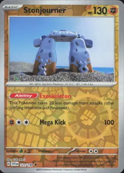 Stonjourner 121/198 Uncommon Scarlet & Violet Pokemon Reverse Holo Near Mint - Image 1