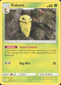 Kakuna 4/181 Uncommon Team Up Pokemon Near Mint - Image 1