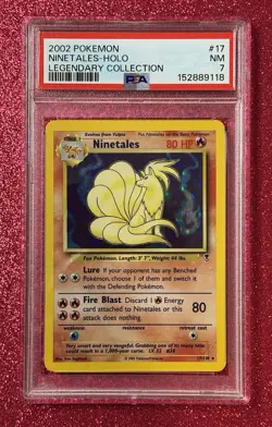 2002 Pokemon Legendary Collection NINETALES Holo #17 PSA 7 NM WOTC - Image 1