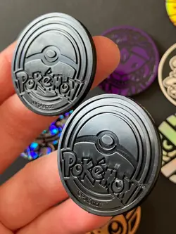 10 X Pokemon Coins Coin Tokens Shiny Rayquaza Victini Genesect Solgaleo Yveltal - Image 5