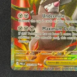 Mega Excadrill ex 103/084 - Full Art Ultra Rare - Pitch Black Pokemon TCG - NM/M - Image 5