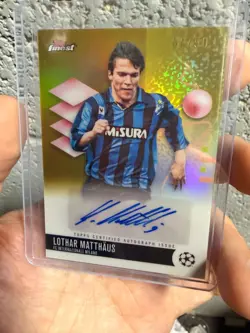 2025-26 Topps Finest UEFA Club Lothar Matthaus Inter Auto 04/50 BA-LR - Image 3