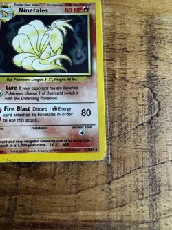 WOTC Ninetales Base Set 12/102 Holo Rare Unlimited English 1999 80 HP - Image 4