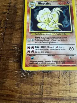 WOTC Ninetales Base Set 12/102 Holo Rare Unlimited English 1999 80 HP - Image 5