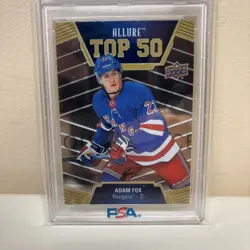 2019 Upper Deck Allure - Top 50 , Adam Fox #T50-5, PSA 10, Rookie - Image 5