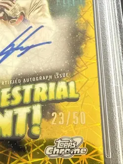 BRYCE HARPER GOLD REFRACTOR AUTO #/50 Topps Cosmic Chrome PSA 10 - Image 2