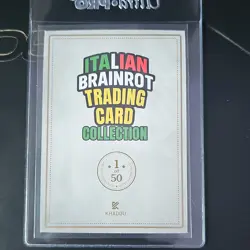 ITALIAN BRAINROT BOMBOMBINI GUSINI Cracked Ice Chase Card Serialized 1/50 - Image 2