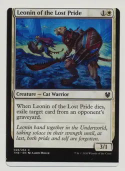 Leonin of the Lost Pride Miscut Sheet Edge Theros Beyond Death mtg misprint - Image 1