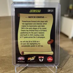 2026 AFL Footy Stars Rewind Limited Edition Mitch Owens - ST.KILDA - Image 2