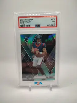 2023 Panini Phoenix - Rookies C.J. Stroud #102 Teal /150 (RC) PSA 7 - Image 1
