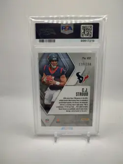 2023 Panini Phoenix - Rookies C.J. Stroud #102 Teal /150 (RC) PSA 7 - Image 2