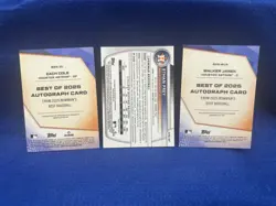 Lot of 3 2025 Bowman Autograph Ethan Frey 1st Walker Janek Zach Cole Astros Auto - Image 2