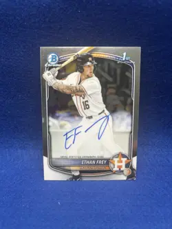 Lot of 3 2025 Bowman Autograph Ethan Frey 1st Walker Janek Zach Cole Astros Auto - Image 3