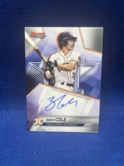 Lot of 3 2025 Bowman Autograph Ethan Frey 1st Walker Janek Zach Cole Astros Auto - Image 5