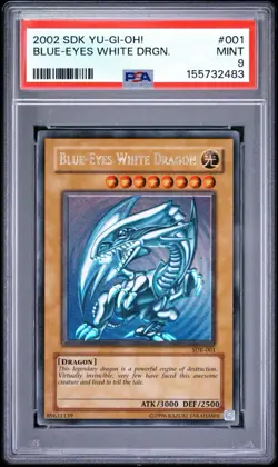 2002 Yu-Gi-Oh! Blue-Eyes White Dragon SDK Unlimited Ultra Rare PSA 9 - Image 1