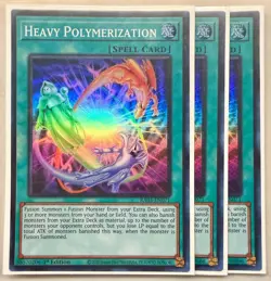 YuGiOh! 3x Heavy Polymerization RA05-EN071 1st Edition NM - Image 1