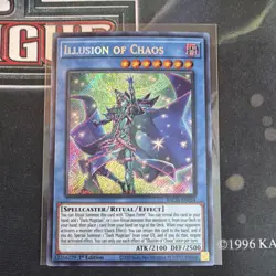 YuGiOh! Illusion of Chaos BACH-EN034 1st Edition Secret Rare NM - Image 1