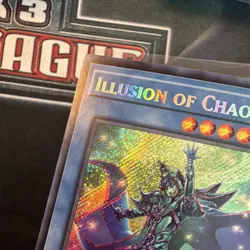 YuGiOh! Illusion of Chaos BACH-EN034 1st Edition Secret Rare NM - Image 3
