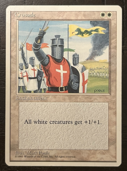 1 BANNED MTG Magic The Gathering Cruzade | Fourth Edition 4ED Moderate Play - Image 1