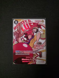 Round 1 Monkey D Luffy English One Piece Promo OP16-095 NM - Image 1