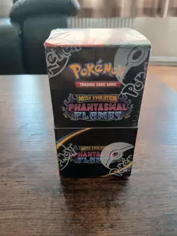 Phantasmal Flames Half Booster Box Sealed 18 Packs Pokemon TCG Mega Evolution - Image 1