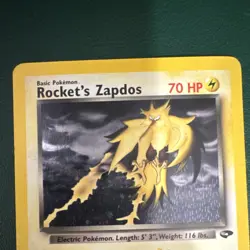 Pokemon Rocket's Zapdos Gym Challenge 15/132 Holo Rare 70 HP Electroburn - Image 2