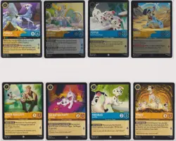 Lorcana 101 Dalmations 8 Card Lot Includes 3 Foil Cards See Description - Image 1