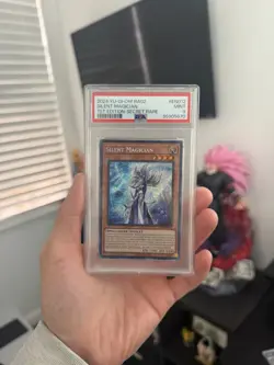 Yugioh Silent Magician RA02-EN012 Secret Rare Card PSA 9 - Image 1