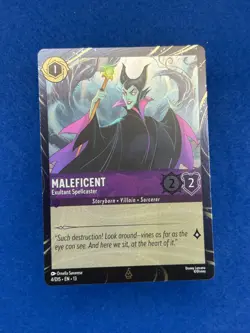 Disney Parks 2026 Lorcana Maleficent Attack Of The Vine 4/DIS EN 13 Promo Card. - Image 1
