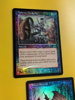 Silent specter & Aphetto Dredgling Onslaught. MTG Card. Old vintage FOIL. - Image 4