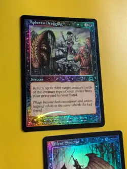 Silent specter & Aphetto Dredgling Onslaught. MTG Card. Old vintage FOIL. - Image 5