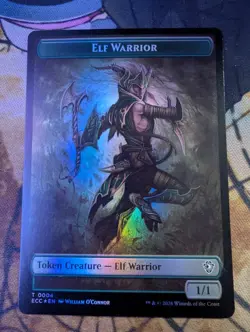 Elf Warrior/Plant Double-Sided Token : Lorwyn Eclipsed - Image 1