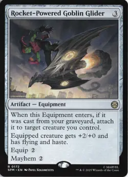 Rocket-Powered Goblin Glider #172 Rare - Marvel's Spider-Man SPM MTG PACK FRESH - Image 1